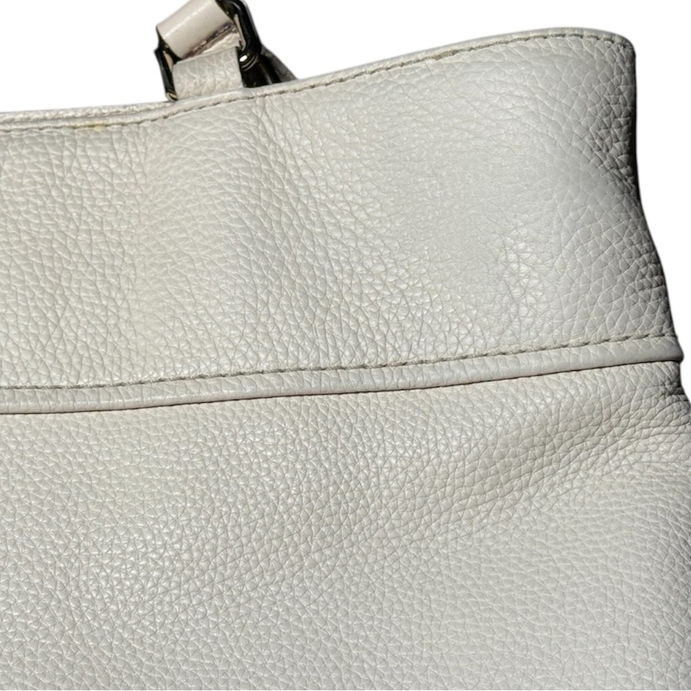 Kate Spade Cobble Hill Tayler Tote Leather Shoulder Bag Used Ivory/slight pink - Picture 10 of 16